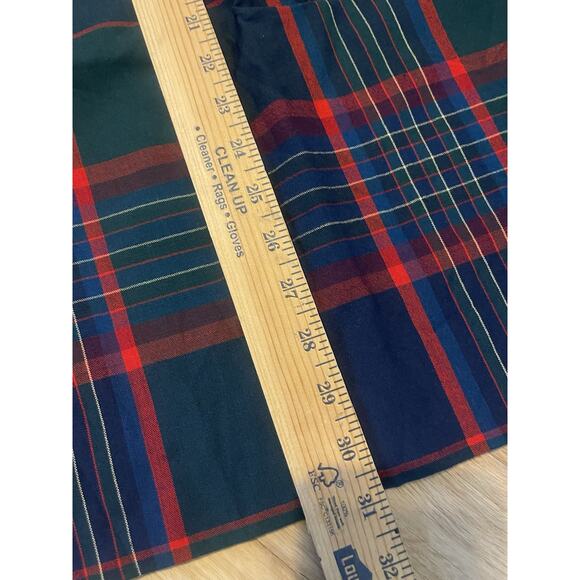 Vintage Pendleton 100% Virgin Wool Maxi Skirt Red Green Holiday Plaid Tartan 10 - Picture 3 of 6
